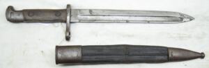 M1892/93 Humpback bayonet with scabbard.