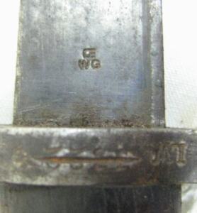 M1895 Infantry NCO bayonet with scabbard and frog.