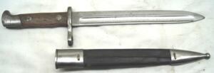 M1892/93 Humpback bayonet with scabbard.