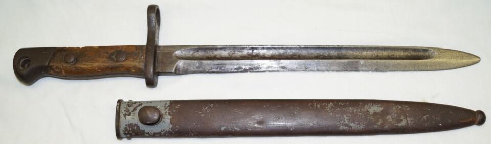 M1910 bayonet with scabbard.