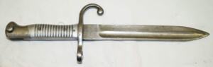 Argentine M1891 bayonet with scabbard with blade SHORTENED to 233mm.