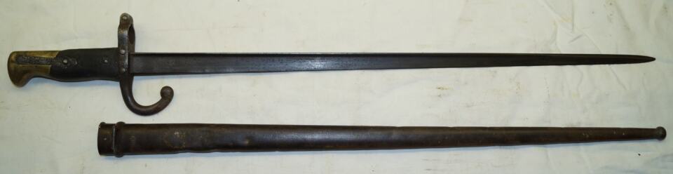 Mle.1878 Kropatschek bayonet with MATCHING scabbard.