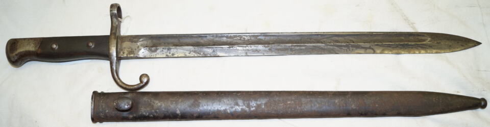 SPANISH M1891 bayonet with scabbard.