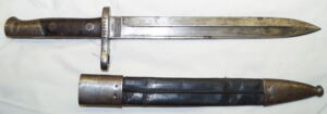 M1893 straightback bayonet with scabbard.