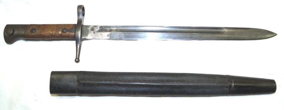 M1891/1950 Sciabola Baionetta Modificata per Fucile Enfield N.3 MKIII with correct scabbard.