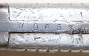 Argentine M1891 bayonet with scabbard converted to M1 carbine.