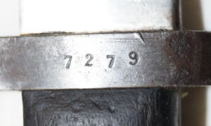 Siamese Issued RG1888/95 bayonet with scabbard and frog.