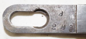 M1891 or M1938 Moschetto folding triform spike bayonet.