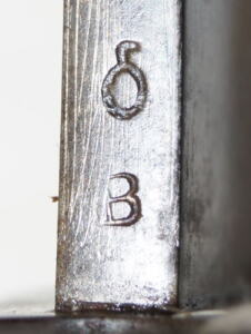 M1908 bayonet with steel mounted leather scabbard.