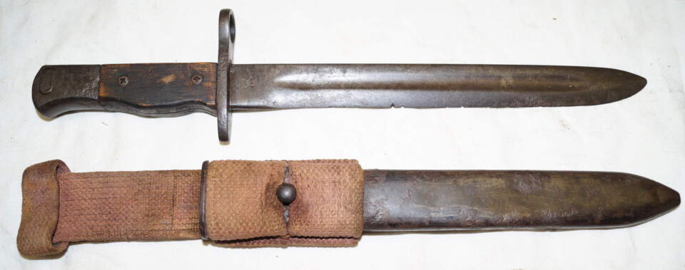 M1 bayonet with scabbard and frog.