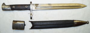M1892/93 Humpback bayonet with broken scabbard.