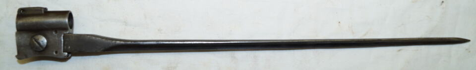 M1891 Moschetto folding triform bayonet WITH catch, button lock and spring.