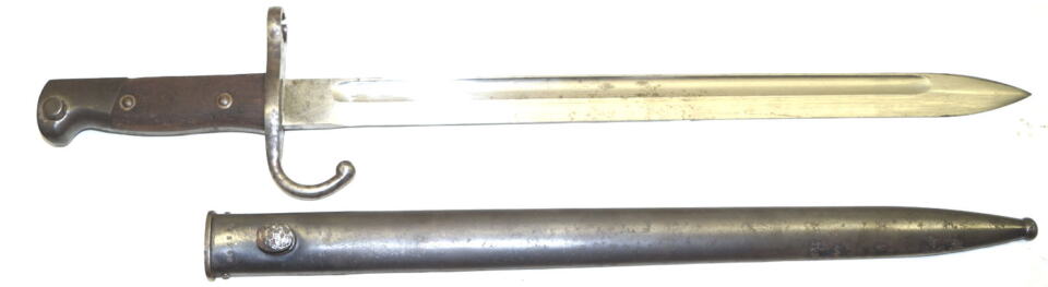 M1909 bayonet with scabbard.