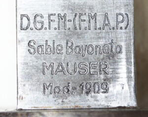 M1909 bayonet with scabbard.