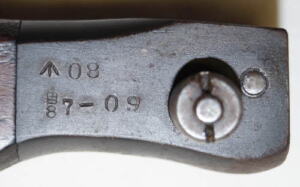 P1908 (M1905) Ross bayonet with scabbard.