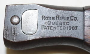 P1908 (M1905) Ross bayonet with scabbard.