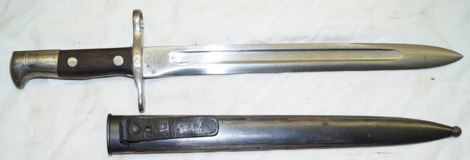 M1889 bayonet with scabbard.
