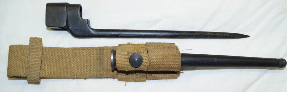 No.4 MkII spike bayonet with scabbard and frog.