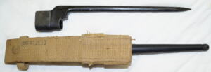 No.4 MkII spike bayonet with scabbard and frog.