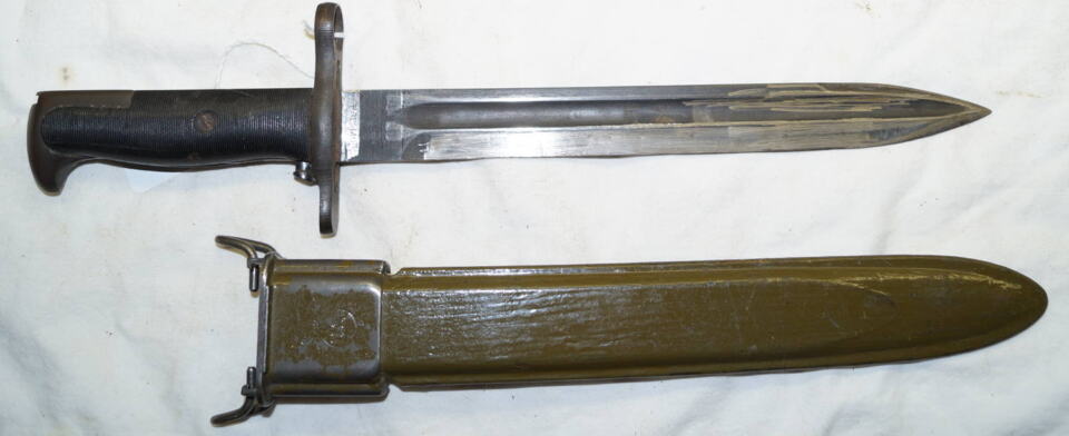 M1 bayonet with scabbard.