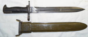 M1 bayonet with scabbard.
