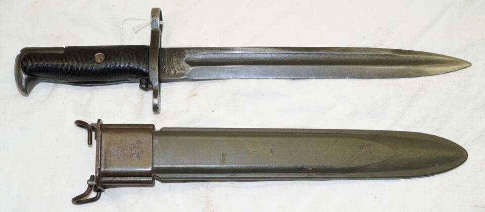 M1 bayonet with M7 scabbard.