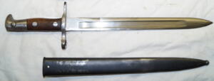 M1889 bayonet with scabbard.
