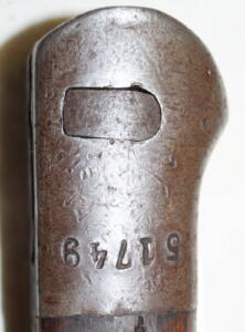 M1935 bayonet with scabbard.