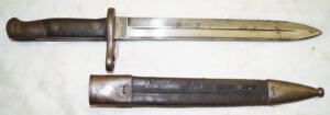M1893 straightback bayonet with scabbard.