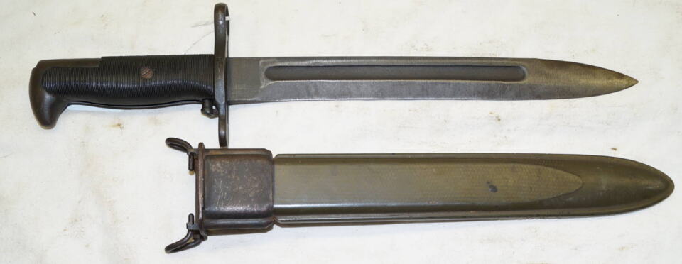 M1 bayonet with M7 (M3A1) scabbard.