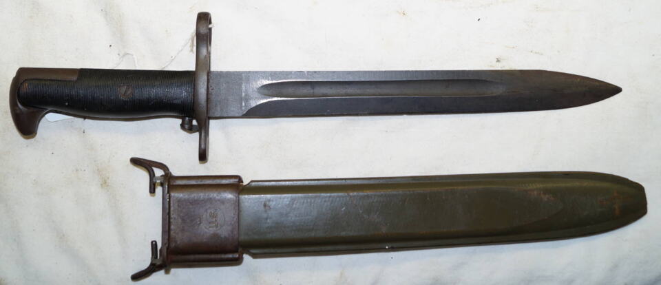 M1 bayonet with M7 scabbard.