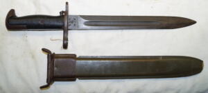 M1 bayonet with M7 scabbard.