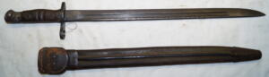 M1917 bayonet with leather tab scabbard.