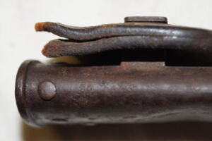 M1917 bayonet with leather tab scabbard.