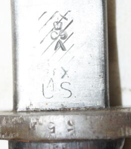 M1917 bayonet with leather tab scabbard.