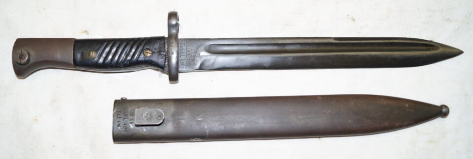 M1949 bayonet with scabbard.