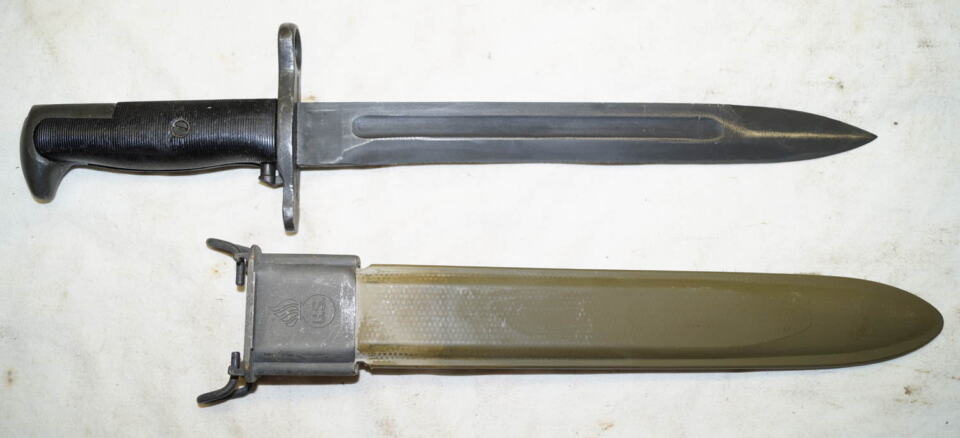 M1 bayonet with M7 scabbard.