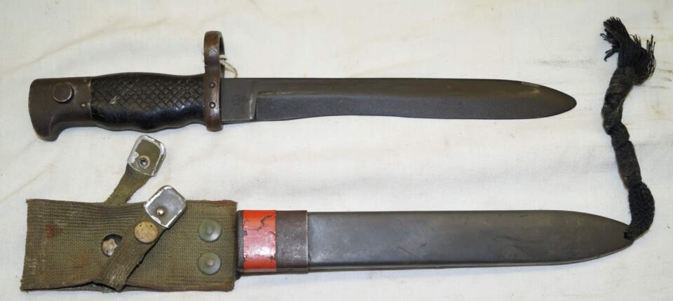 CETME, FR7, FR8 bolo bayonet with scabbard.