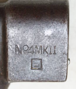 No 4 MkII spike bayonet with scabbard.