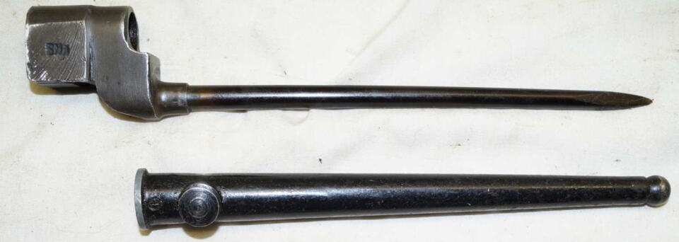 No 4 MkII* bayonet with scabbard.