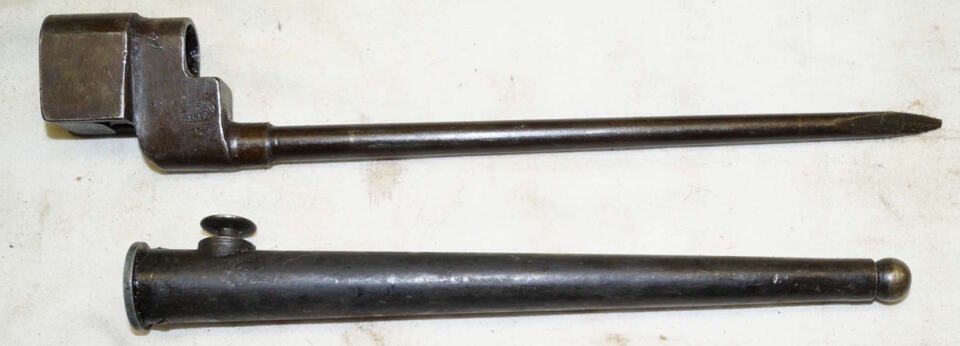 No 4 MkII* bayonet with scabbard.
