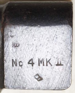 No 4 MkII spike bayonet with scabbard.