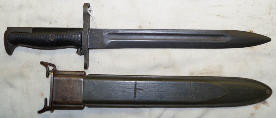 M1 bayonet with M7 scabbard.