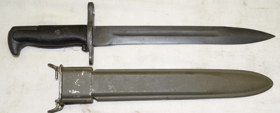 M1 bayonet with M7 scabbard.