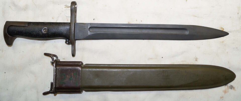 M1 bayonet with M7 scabbard.