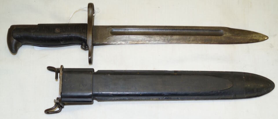 M1 bayonet with M7 scabbard.
