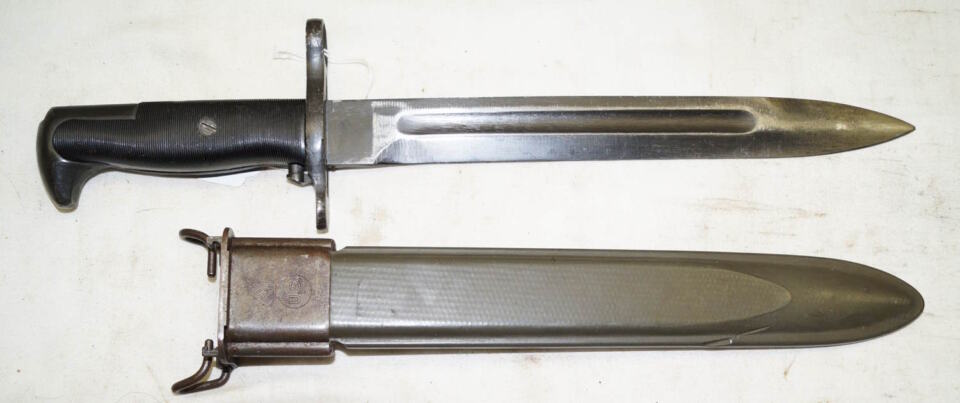 M1 bayonet with M7 scabbard.