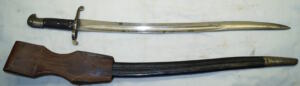 P1856 Yataghan bayonet with scabbard and frog.