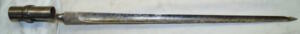 P1853/58 triform socket bayonet with scabbard.