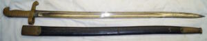 M1841 Mississippi Yataghan bayonet with scabbard.